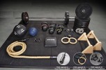 Wood Parallettes upgraded to Steel 3-in-1 Parallettes. Wod Bar upgraded to Hard Chrome. And Ring Straps upgraded to Quick Ring Straps.