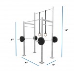 Galvanized Backyard Titan RMU Rig with rings and barbells added