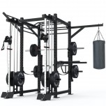 4-Post Titan Power Cage with Plate-Loaded Functional Trainer Bundle