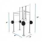 Galvanized Backyard Titan RMU Rig with rings and barbells added