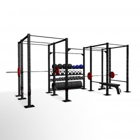 14' Rack with optional Safety Strap System, Pin Pipe Safety, and Titan Storage Shelves