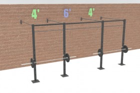 14' Wall Mount Rig (8 Pull-up Stations & 2 Racks)