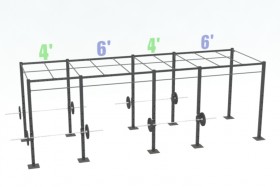 20' Cross Rig Intermediate (1) - 2' Monkey Bar Spacing