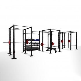 14' Rack with optional Safety Strap System, Pin Pipe Safety, and Titan Storage Shelves
