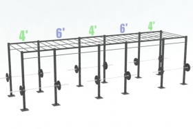 24ft Cross Rig with (19) Monkey Bars
