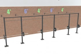 24' Wall Mount Rig (13 Pull-up Stations & 3 Racks)