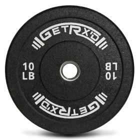 Black Crumb Rubber Bumper Plate: 10 LBS