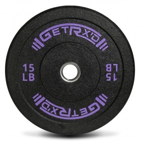 Black Crumb Rubber Bumper Plate: 15 LBS