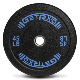 Black Crumb Rubber Bumper Plate: 45 LBS